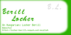 berill locher business card